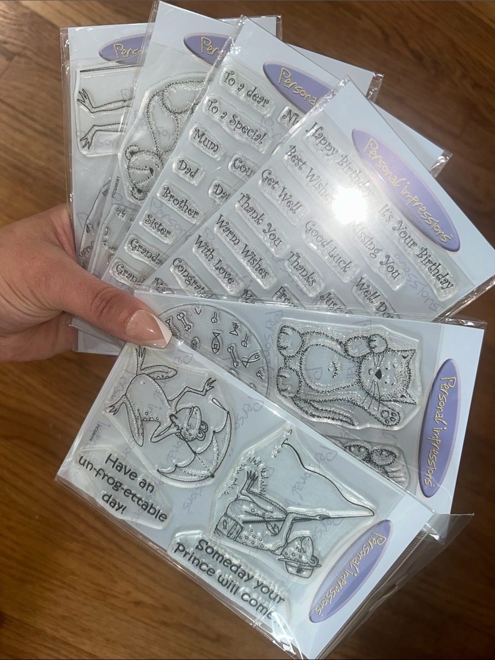 Impressions Clear Stamp Bundle - Animals , Words, Holiday NWT